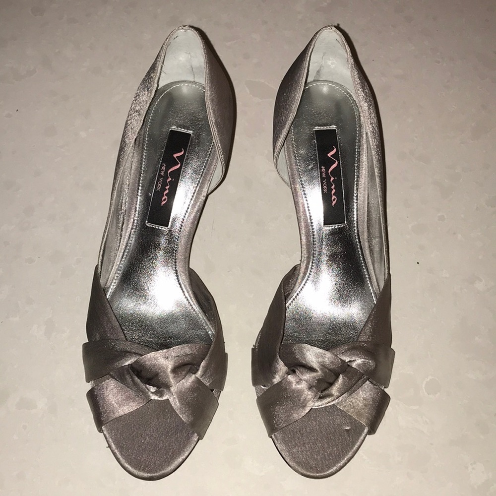 Nina silver heels